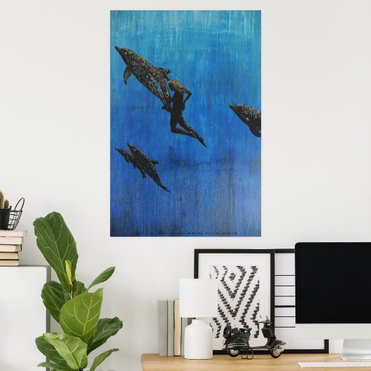 Poster Secourir le dauphin (Bureau à domicile)