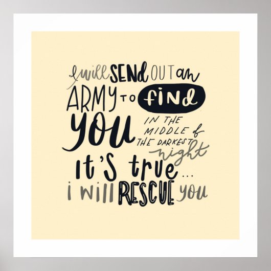 Poster Secourir les paroles de la chanson : Bordure blanc (Devant)