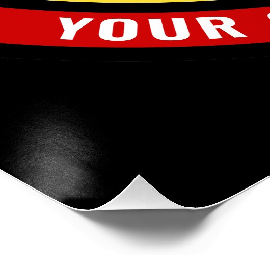 Poster Secourt de pompier AJOUTER LE NOM Insigne du servi (Coin)