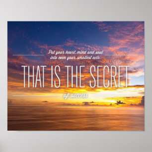 Poster Secret De Succès - Citation Motivationnelle