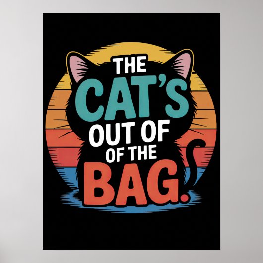 Poster Secret Silhouette Feline Sunset (Devant)