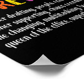 Poster Secrétaire Définition Secrétaire de l'école Équipe (Coin)