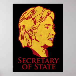 Poster Secrétaire d'état de Hillary Clinton l'affiche