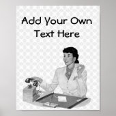 Poster Secrétaire Retro (Devant)