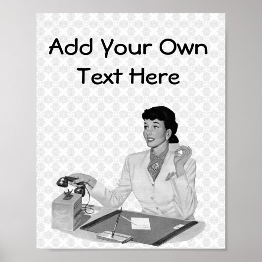 Poster Secrétaire Retro (Devant)