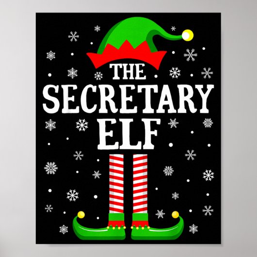 Poster Secretary Elf Funny Christmas Family Matching (Devant)