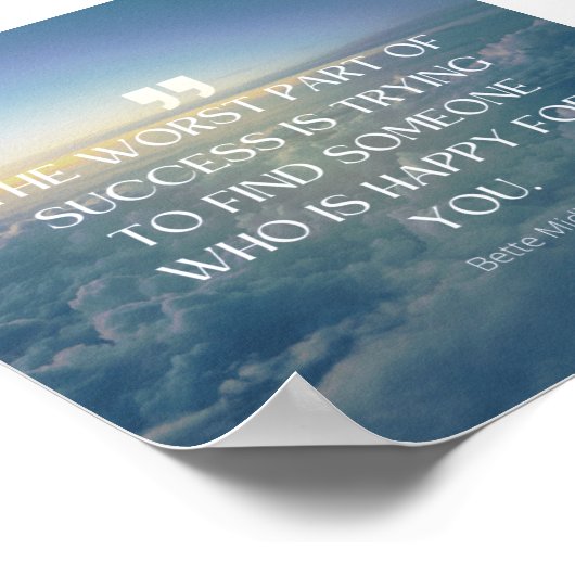 Poster Secrets de succès - Citation de Bette Midler (Coin)