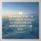 Poster Secrets de succès - Citation de Bette Midler (Devant)