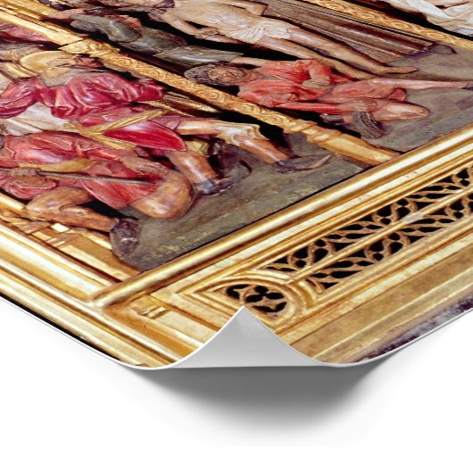 Poster Section centrale du Retable Ambierle (Coin)