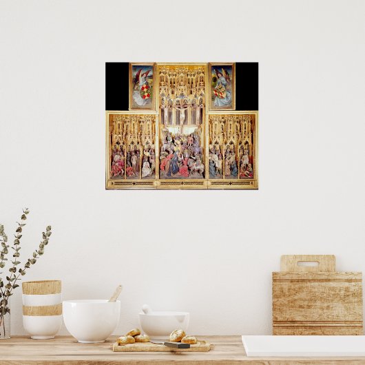 Poster Section centrale du Retable Ambierle (Cuisine)