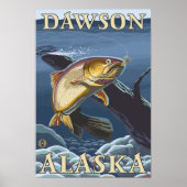 Poster Section de la pêche à la truite - Dawson (Alaska) (Devant)