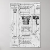 Poster Section et élévation d'une colonne composite (Devant)