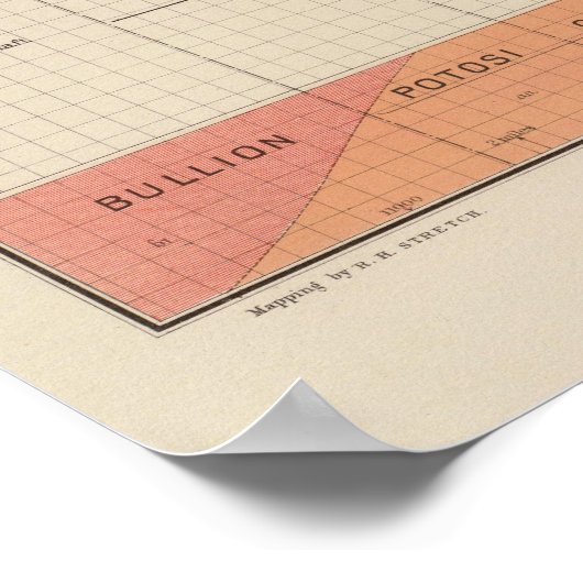 Poster Section horizontale du Lode Comstock Nord (Coin)