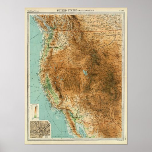Poster Section ouest des États-Unis (Devant)