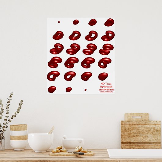 Poster section transversale 4d torus (Cuisine)