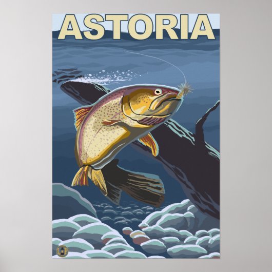 Poster Section transversale de l'Astoria, OregonCutthroat (Devant)