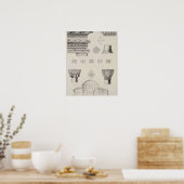 Poster Section transversale et détails architecturaux de  (Cuisine)