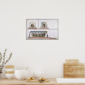 Poster Section transversale et élévation d'un navire, 177 (Cuisine)