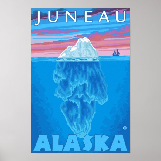 Poster Section transversale Iceberg - Juneau, Alaska (Devant)
