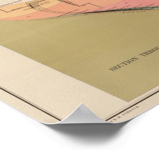 Poster Sections verticales du Lode, mine Belcher (Coin)