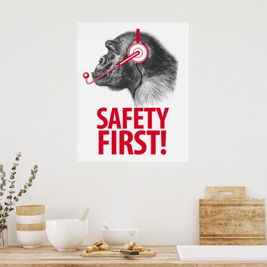 Poster Sécurité d'abord ! (Cuisine)