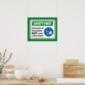 Poster Sécurité d'abord (Cuisine)