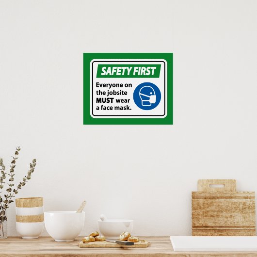 Poster Sécurité d'abord (Cuisine)