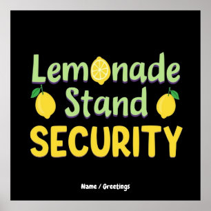 Poster Sécurité de stand de limonade Drôle d'été Citrus C