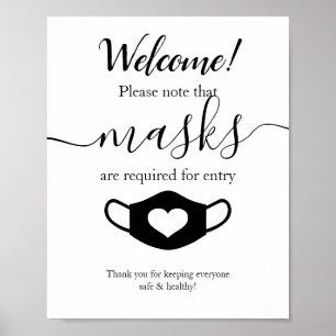 Poster Sécurité d'entreprise moderne Portez votre masque 