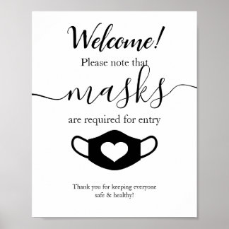 Poster Sécurité d'entreprise moderne Portez votre masque 