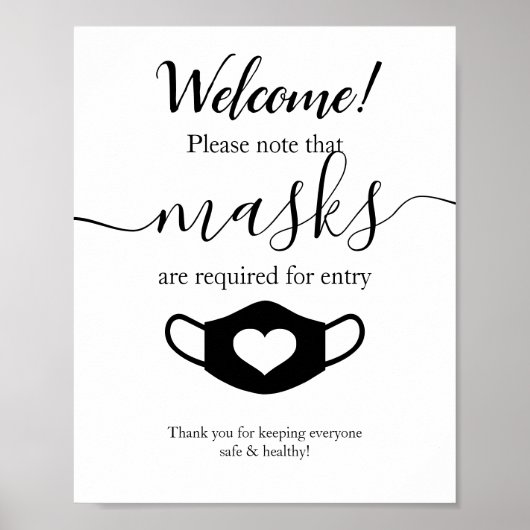 Poster Sécurité d'entreprise moderne Portez votre masque (Devant)