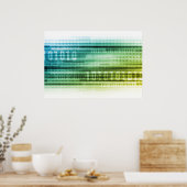 Poster Sécurité des données sur Internet et informations  (Cuisine)