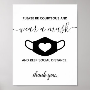 Poster Sécurité des entreprises Portez un masque facial S