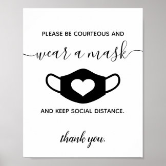 Poster Sécurité des entreprises Portez un masque facial S