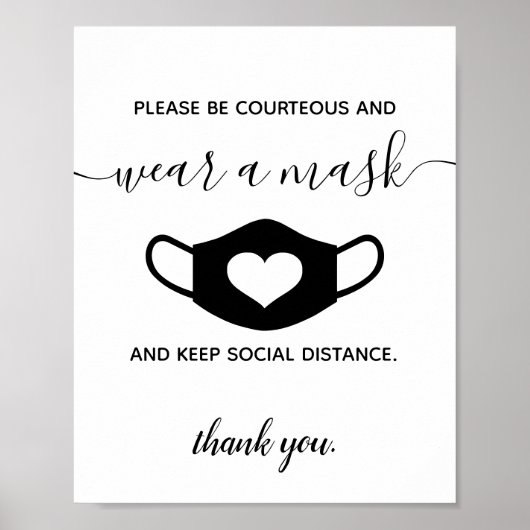 Poster Sécurité des entreprises Portez un masque facial S (Devant)