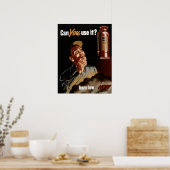 Poster Sécurité des extincteurs de la Seconde Guerre mond (Cuisine)