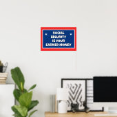 Poster Sécurité Sociale Reçu De L'Argent (Bureau à domicile)