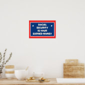 Poster Sécurité Sociale Reçu De L'Argent (Cuisine)