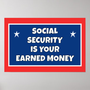Poster Sécurité Sociale Reçu De L'Argent