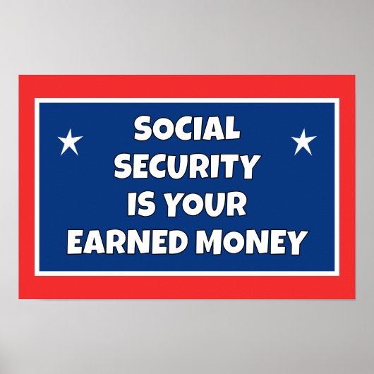 Poster Sécurité Sociale Reçu De L'Argent (Devant)