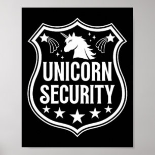 Poster Sécurité Unicorne Anniversaire Costume d'Halloween