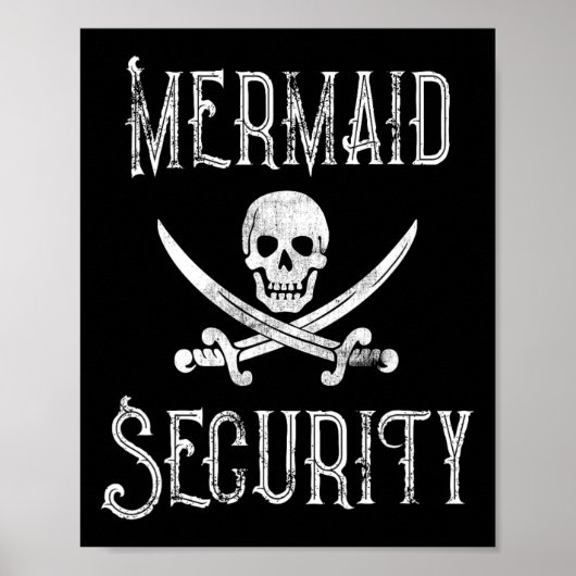 Poster Sécurité vintage des sirènes de pirates (Devant)