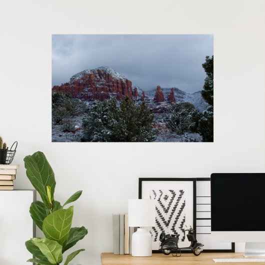 Poster Sedona Arizona avec neige 2789 (Bureau à domicile)