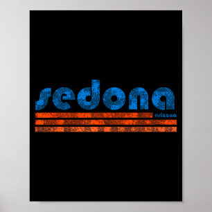 Poster Sedona arizona rétro vintage météo randonnée