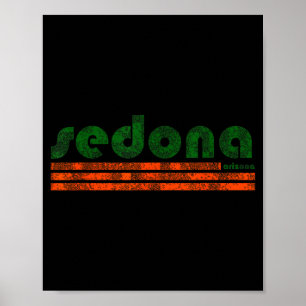 Poster Sedona arizona rétro vintage météo randonnée