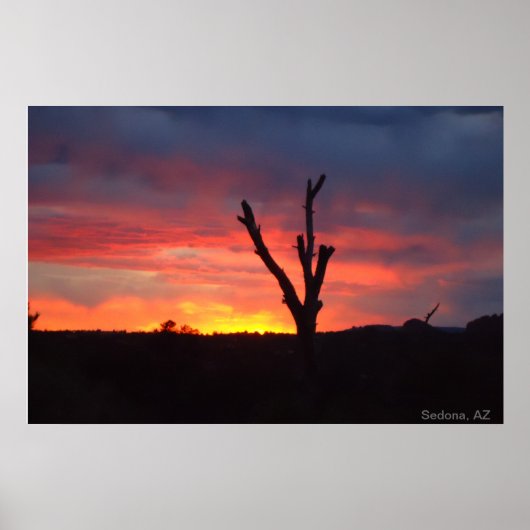 Poster Sedona, AZ Coucher du soleil (Devant)
