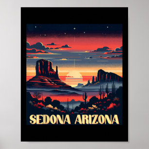Poster Sedona Az Randonnée Extérieur Montagne Sedona Usa 