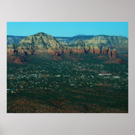Poster Sedona et Coffee Pot Rock d'en haut (Devant)