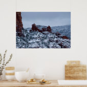 Poster Sedona Snow on Snoopy Rock 2755 (Cuisine)