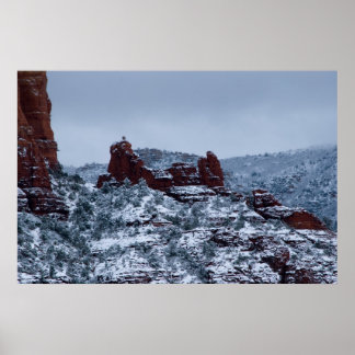Poster Sedona Snow on Snoopy Rock 2755